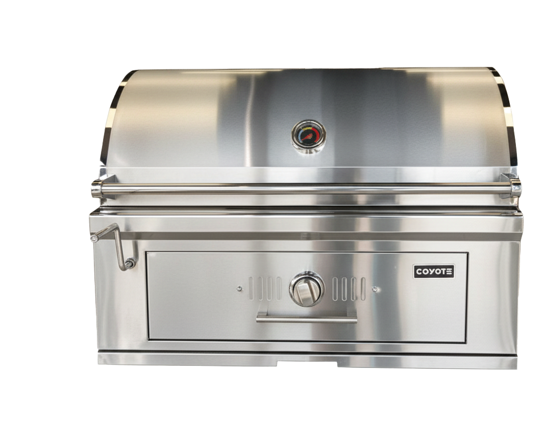 Угольный гриль Coyote для встраивания в гриль-кухню