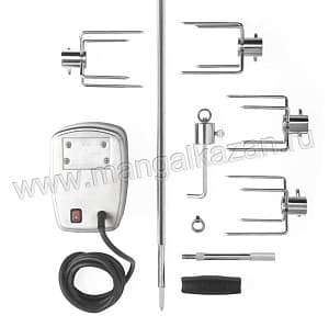 картинка МИГ-722 Вертел с 4-мя зажимами и электромотором для газовых грилей Napoleon - 665