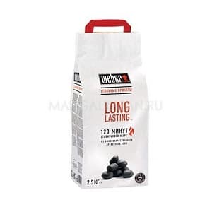 картинка МИГ-717 Премиальные угольные брикеты Weber Long Lasting, 2,5 кг